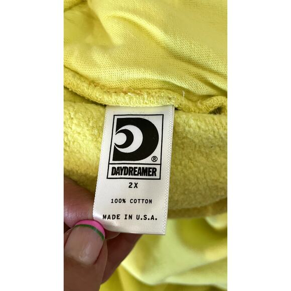 Daydreamer Hi-Frequency Boyfriend Sweatpants Citron Yellow Plus 2X NWT - Picture 6 of 6